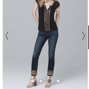 WHBM straight crop jeans